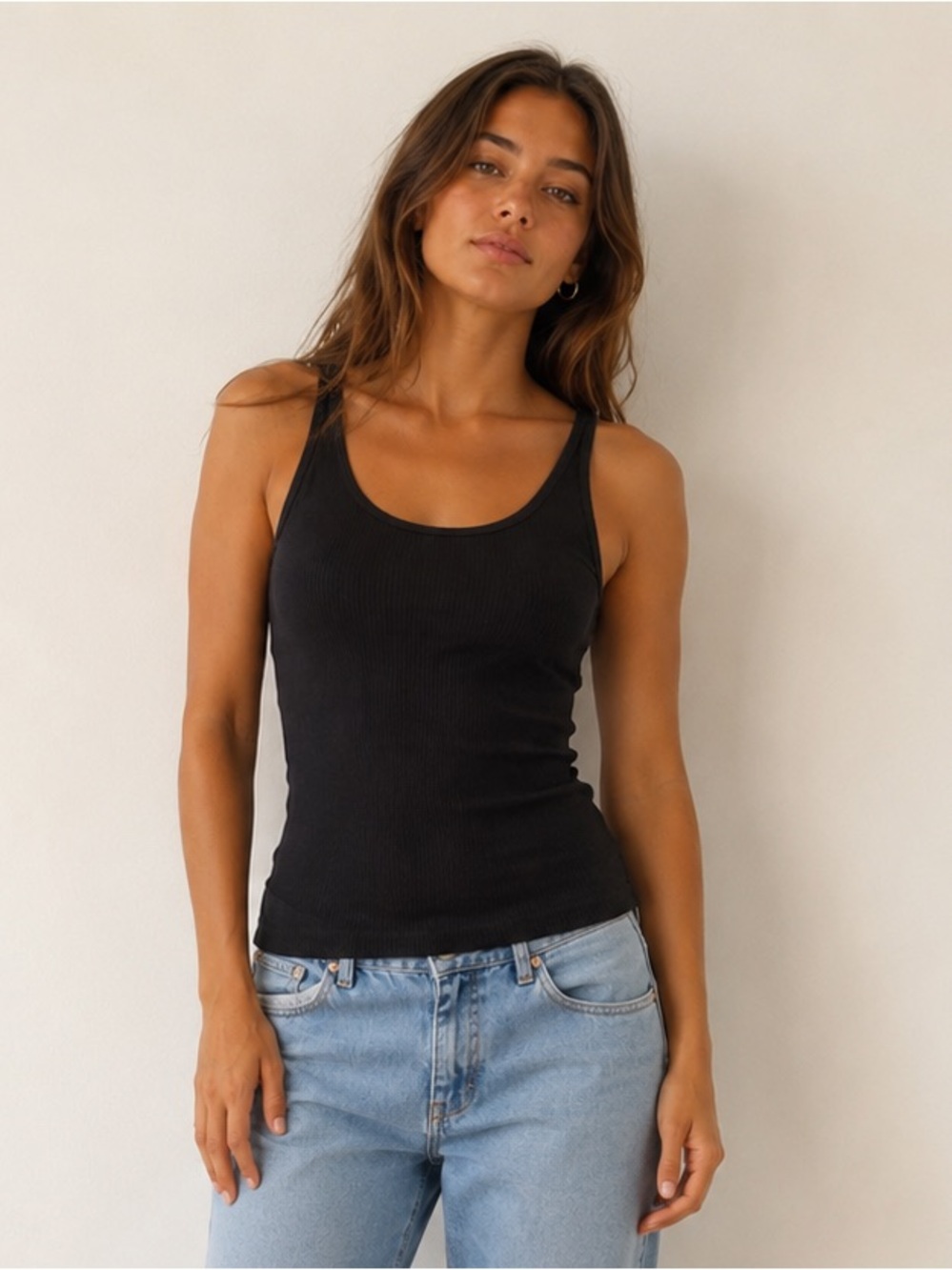 Community (Aritzia) Ribbed Tank Top – Black, Size Small